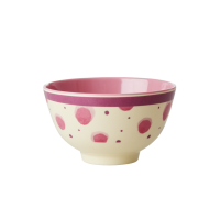 Pink Watercolour Splash Print Small Melamine Bowl By Rice DK